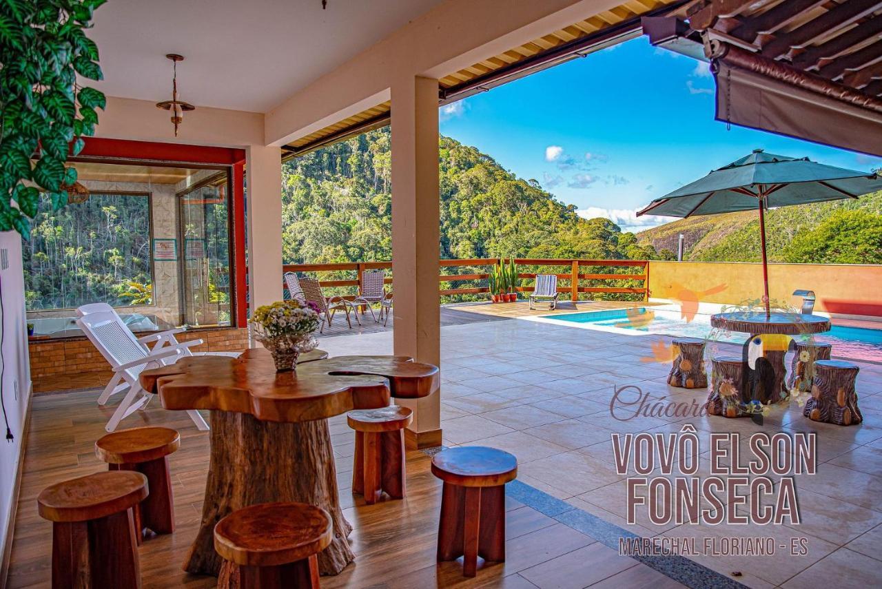 マレシャウ・フロリアノ Chacara Vovo Elson Fonseca - Um Refugio Nas Montanhas Capixabasヴィラ エクステリア 写真